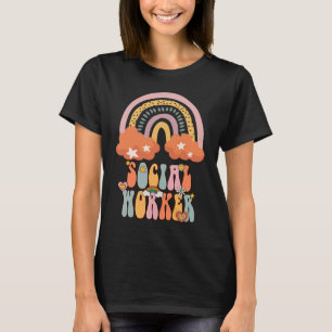 T-shirt Social Travailleur Super Rétro Vintage Rainbow Soc