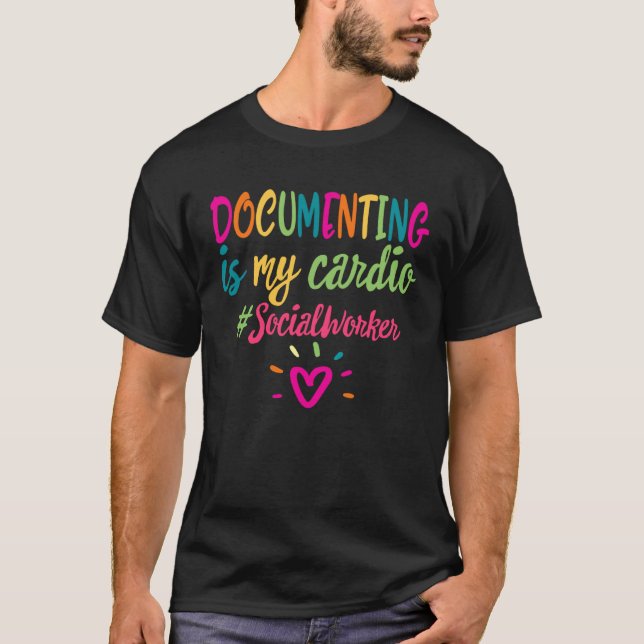 T-shirt Social Worker Documenting Cardio Kindness Counselo (Devant)