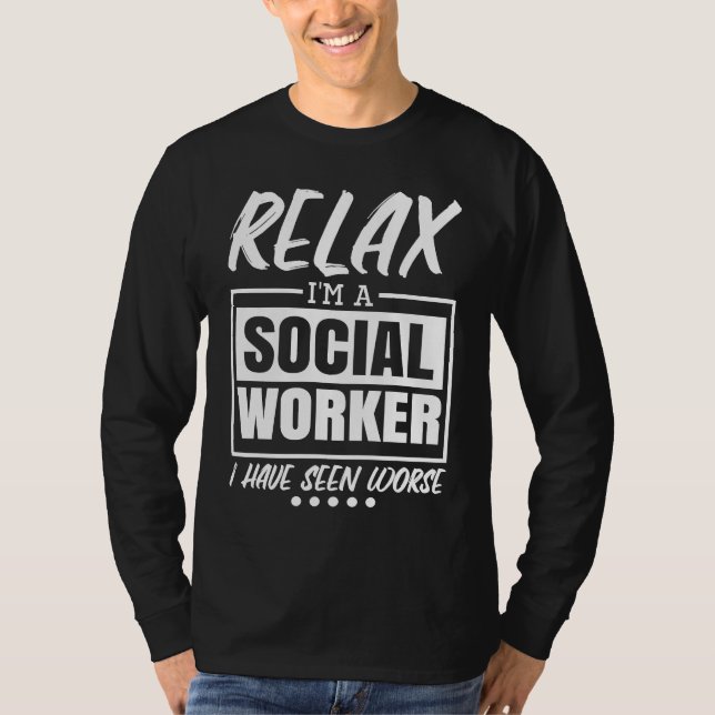 T-shirt Social Worker for Community and School Social Work (Devant)