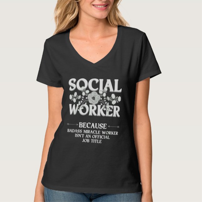 T-shirt Social Worker  For Women Licensed Clinical Work (Devant)