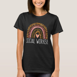 T-shirt Social Worker Leopard Rainbow Social Work 2022