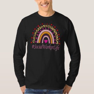 T-shirt Social Worker Nurse Leopard Rainbow Nurse's Week