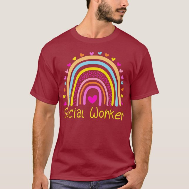 T-shirt Social Worker Rainbow (Devant)