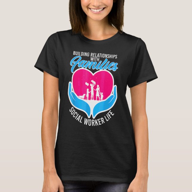 T-shirt Social Worker Rock Pour Établir Des Relations Avec (Devant)