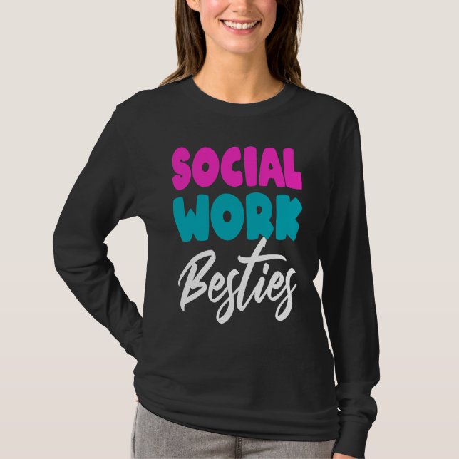 T-shirt Social Worker Work Coworkers Best Friend Graduatio (Devant)