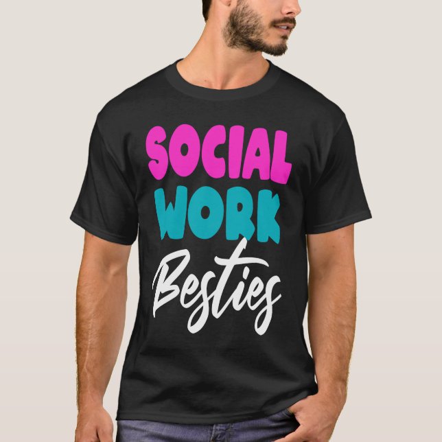 T-shirt Social Worker Work Coworkers Best Friend Graduatio (Devant)