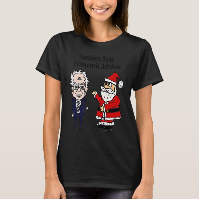 T-shirt Socialdudtees Anti Bernie Sanders et Père Noël (Devant)