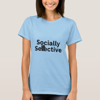 T-shirt Socialement sélectif | Citation de chat introverti