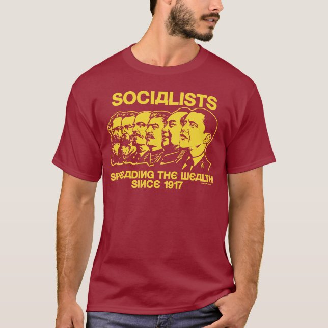 T-shirt Socialistes : Répandre la richesse (Devant)