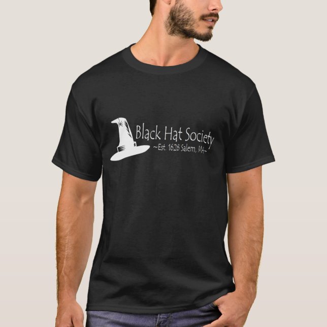T-shirt Société de casquette noir (Devant)