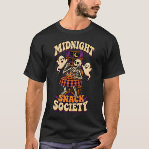 T-shirt Société de collation de minuit Squelette drôle d'H