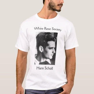 T-shirt Société de rose blanc, Hans Scholl