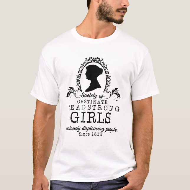 T-shirt Société Des Filles Obstinées À La Tête Sérieuse (Devant)