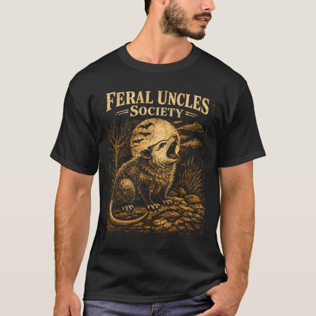 T-shirt Société des oncles sauvages Folklore drôle d'oposs (Devant)