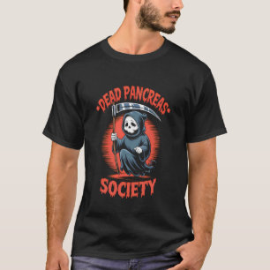T-shirt Société du Pancréas Mort Drôle Faucheur Diabète H