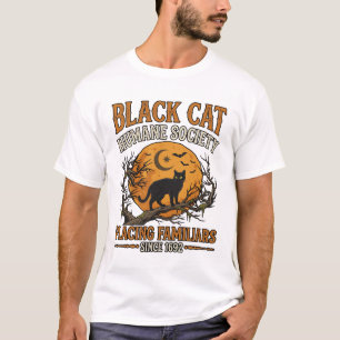 T-shirt Société humanitaire du chat noir Halloween pleine