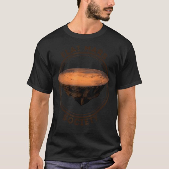 T-shirt Société Mars Plat Mars Mars Est Une Planète Plate (Devant)