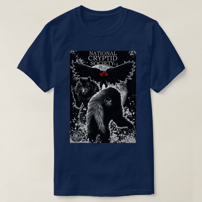 T-shirt Société nationale de cristaux Bigfoot Dogman et Mo (Design devant)