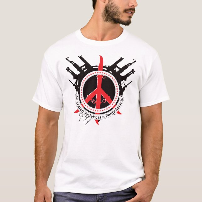 T-shirt Société polie armée - rouge (Devant)