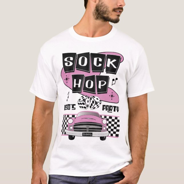 T-shirt Sock Hop Dance Party 1950 Retro Les années 50 Cost (Devant)