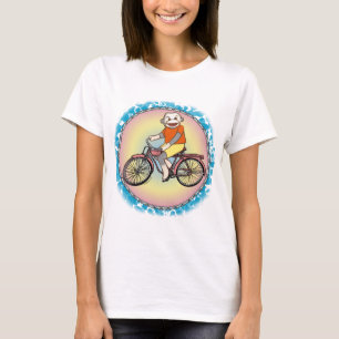 T-shirt Sock Monkey Bicycle