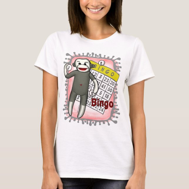T-shirt Sock Monkey Bingo (Devant)