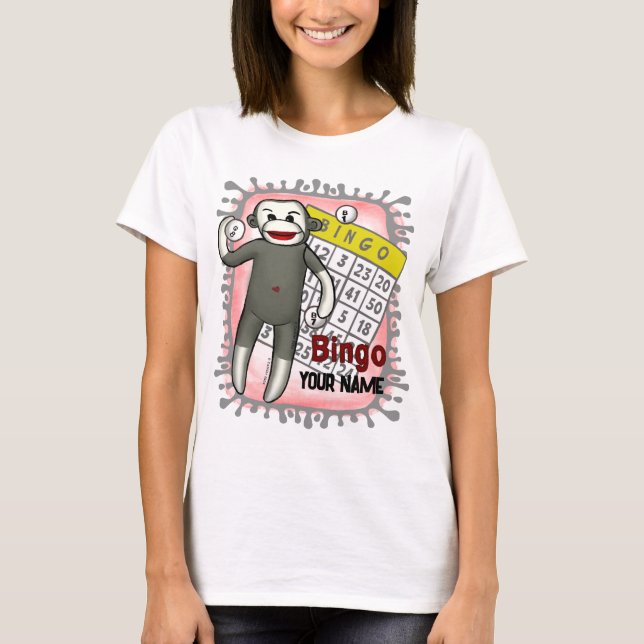 T-shirt Sock Monkey Bingo (Devant)