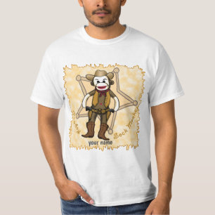 T-shirt Sock Monkey Cowboy