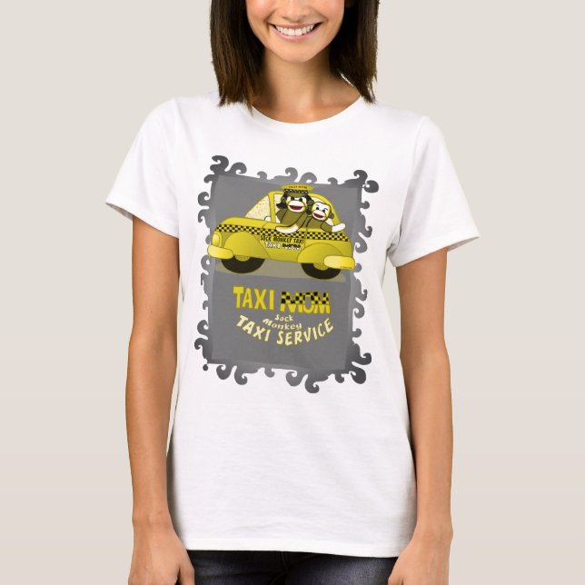 T-Shirt Sock Monkey Taxi Maman  (Devant)