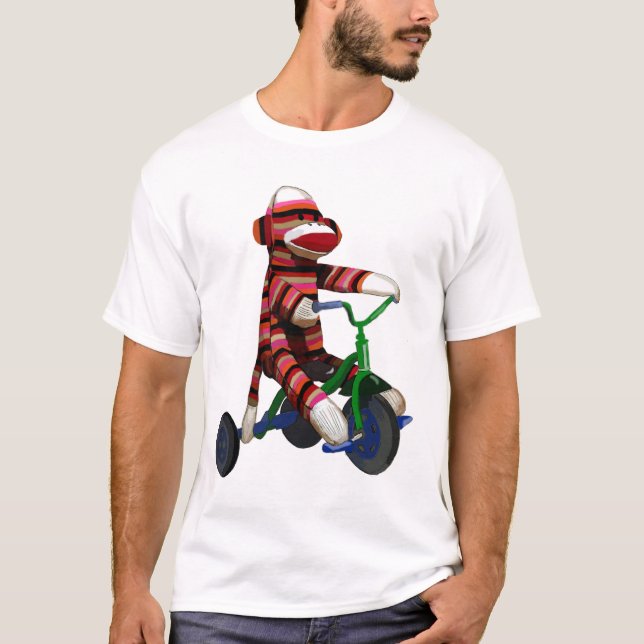 T-shirt Sock Monkey Tricycle (Devant)