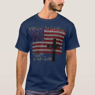 T-shirt Socle pour le Drapeau pour le Patriotique croisé C