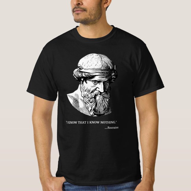 T-Shirt Socrate "Ne sais rien" Philosophe (Devant)