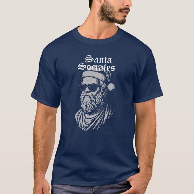 T-shirt Socrate Santa Claus Cool (Devant)