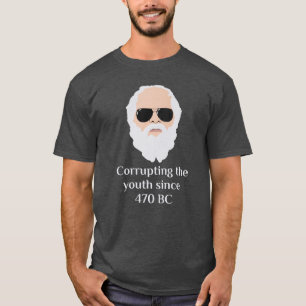 T-shirt Socrates corrompant le voyou drôle de la jeunesse