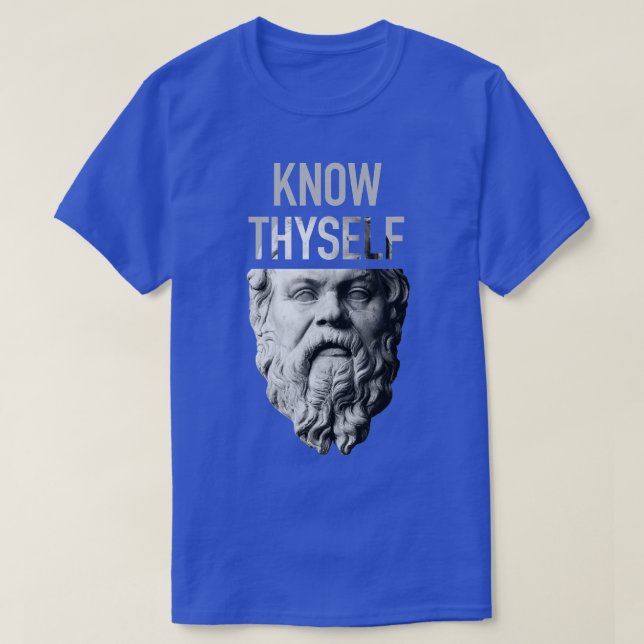T-shirt Socrates Delphi Orcale Connais-Toi Philosophie Gif (Design devant)