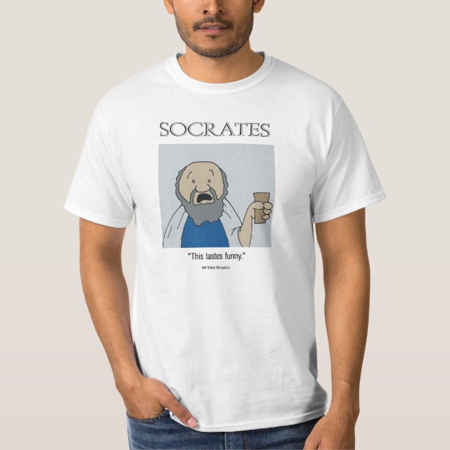 T-shirt Socrates drôle - Chemise blanche (Devant)