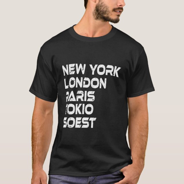 T-shirt Soest New York London Tokyo Paris (Devant)