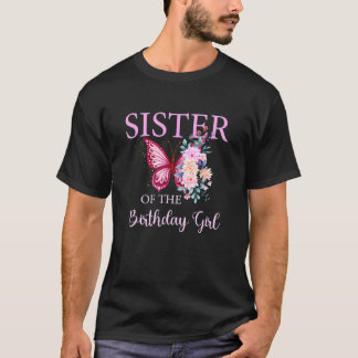 T-shirt Soeur 1er Anniversaire Correspondant Papillon de f