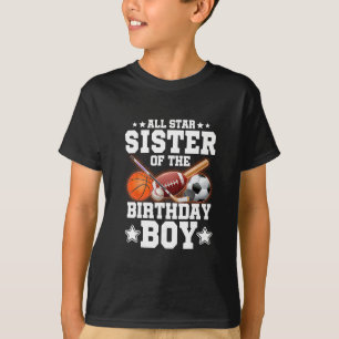 T-shirt Sœur All Star du garçon d'anniversaire Sketll Socc