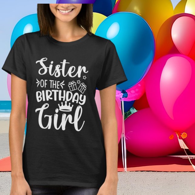 T-shirt Soeur Anniversaire Fille mot art (Créateur téléchargé)