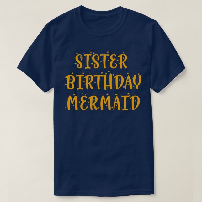 T-shirt soeur anniversaire mermaid Lavender Version N03 (Design devant)