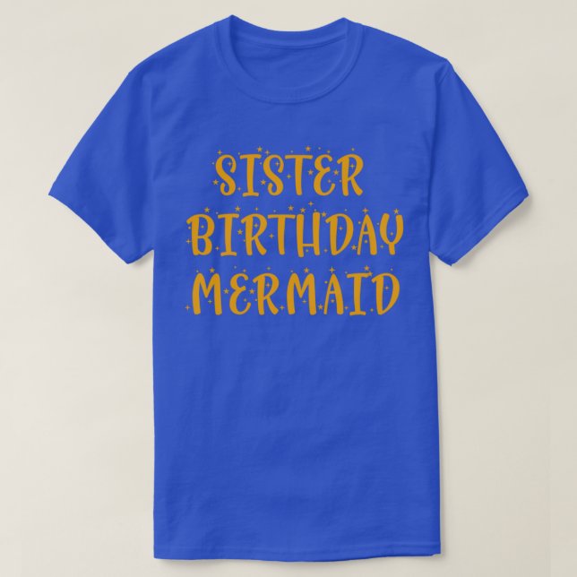 T-shirt soeur anniversaire mermaid MILITAIRE GREEN (Design devant)