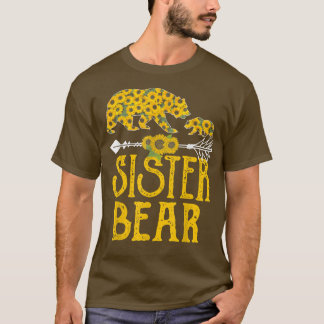 T-shirt Soeur Bear Famille Sunflower Lover