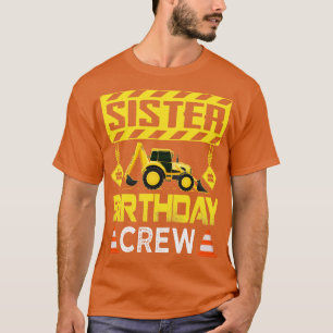 T-shirt Soeur Birthday Crew Girls Construction Crew Birth