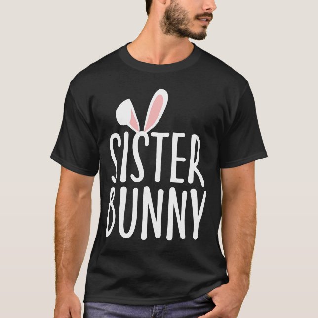 T-shirt Soeur Bunny Femme Famille Lapin Correspondant Coup (Devant)