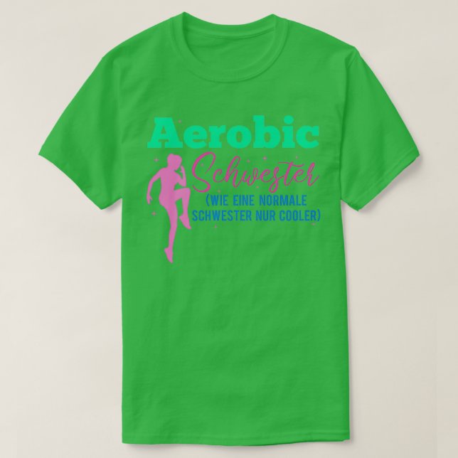 T-shirt Soeur d'aérobic disant drôle gymnastique cadeau 4 (Design devant)