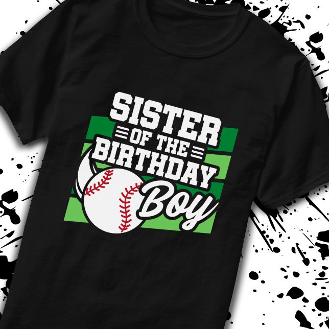 T-shirt Soeur d'anniversaire Boy Boys Baseball Anniversair (Créateur téléchargé)