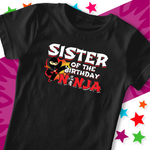 T-Shirt Soeur d'anniversaire de la fête de style bande des