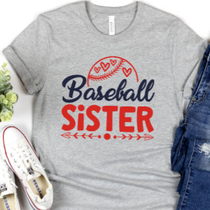 T-shirt Soeur de baseball, cadeau pour soeur