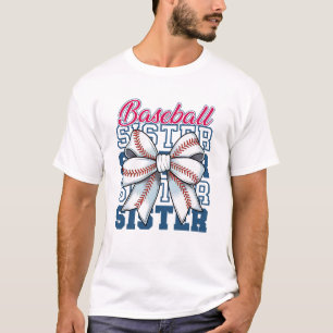 T-shirt Soeur De Baseball Coquette Bow Plus Grand Ventilat